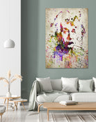 Albert Einstein in Color by Aged Pixel on GIANT ART - red digital drawing