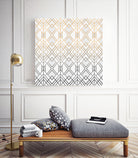 Gold And Grey Geo by Elisabeth Fredriksson on GIANT ART - white digital painting