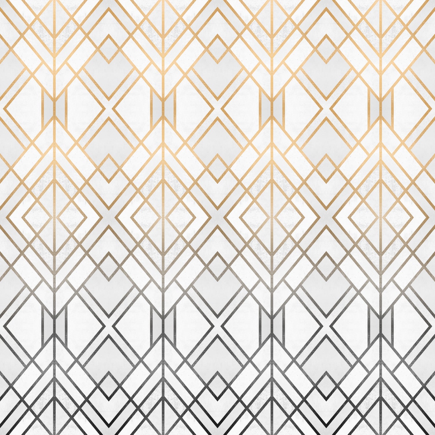 Gold And Grey Geo by Elisabeth Fredriksson on GIANT ART - white digital painting
