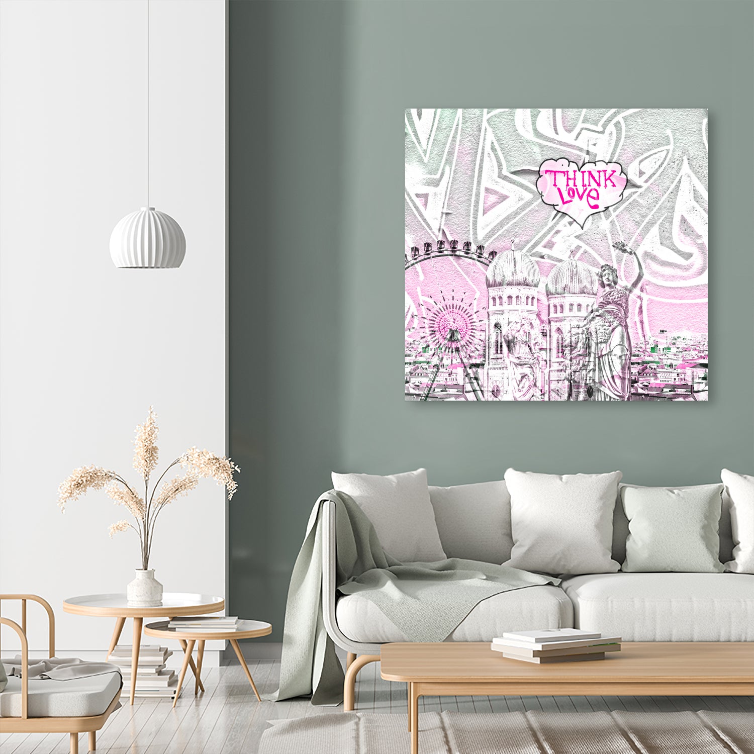 München_2017_Think_love_2 by Andreas Gerlach on GIANT ART - gray digital painting