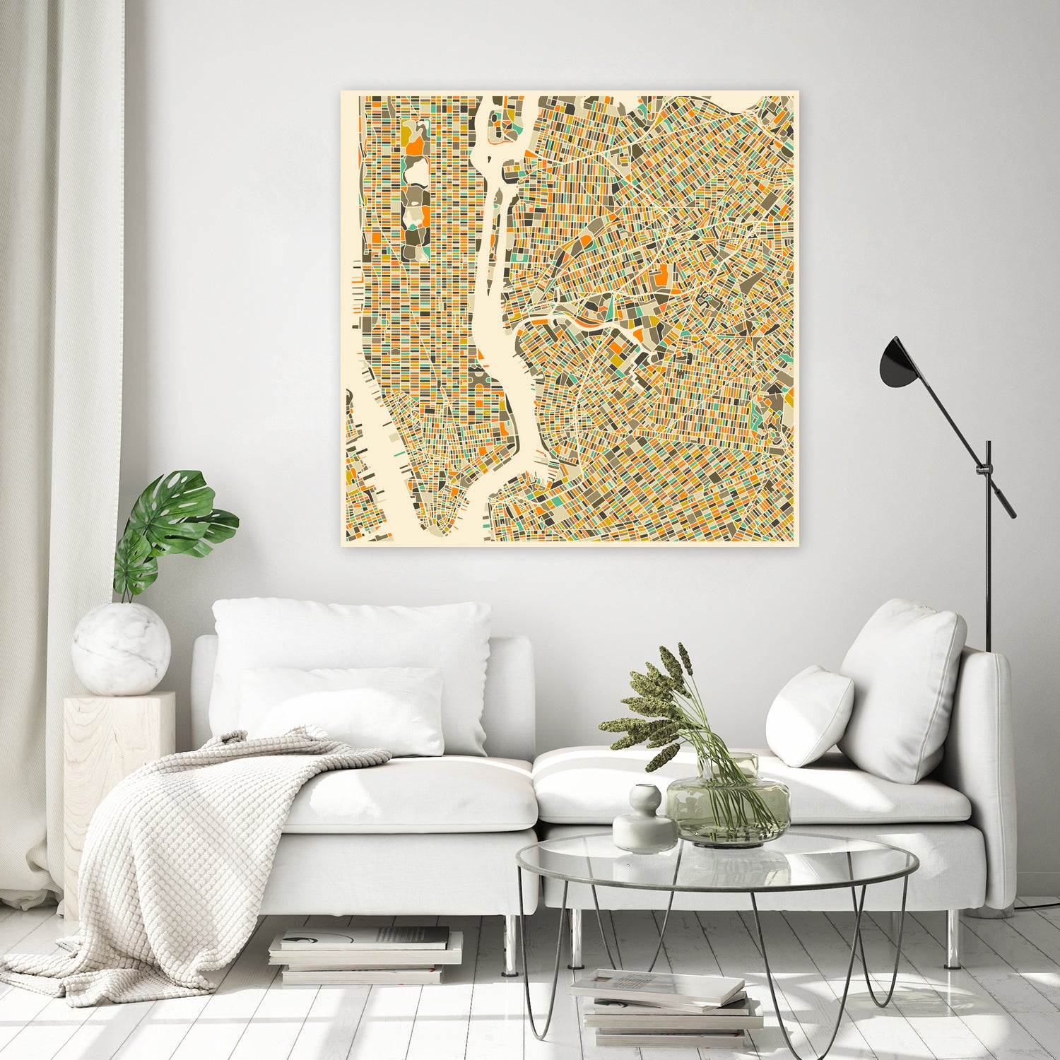 New York by Jazzberry Blue on GIANT ART - orange vector illustration