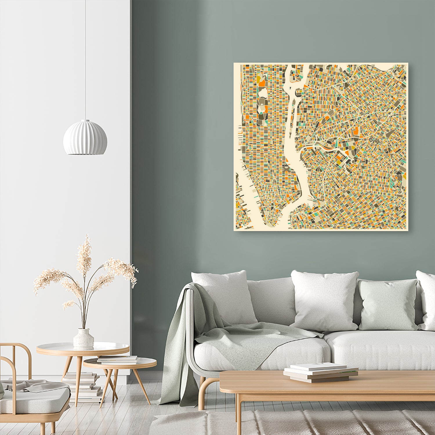 New York by Jazzberry Blue on GIANT ART - orange vector illustration