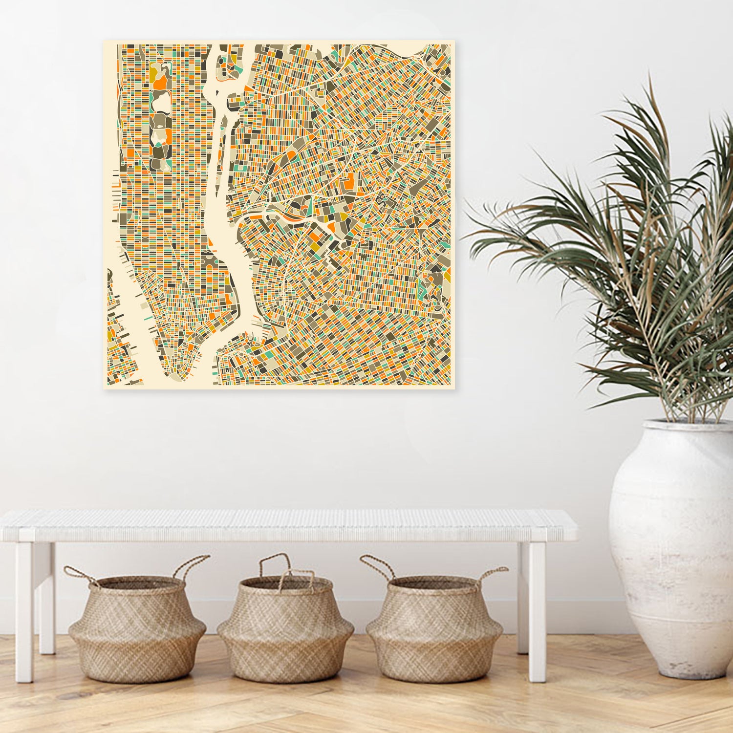 New York by Jazzberry Blue on GIANT ART - orange vector illustration