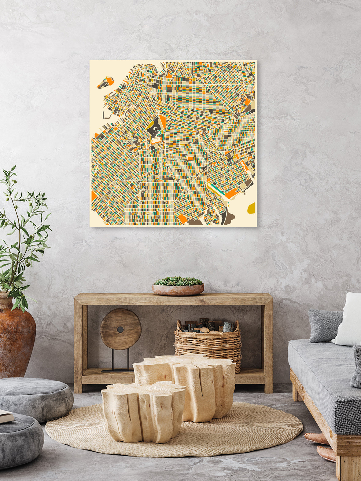 Brooklyn by Jazzberry Blue on GIANT ART - orange vector illustration