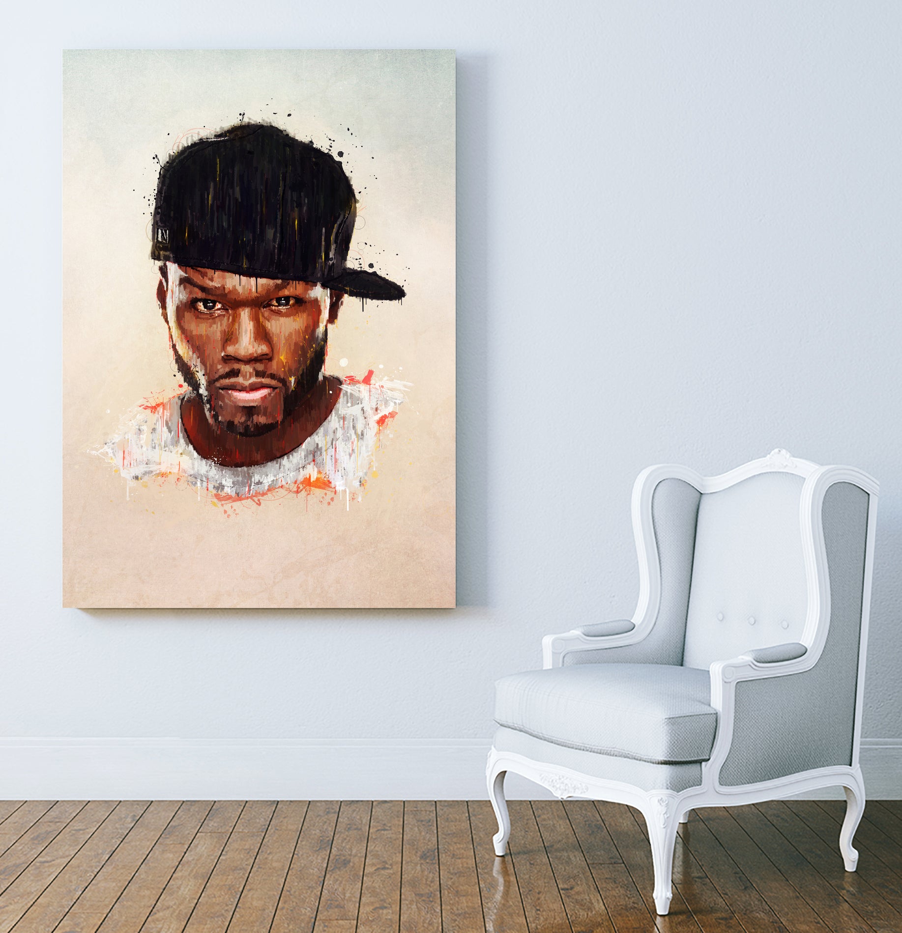 50 Cent by Brandon Spahn on GIANT ART - brown digital painting