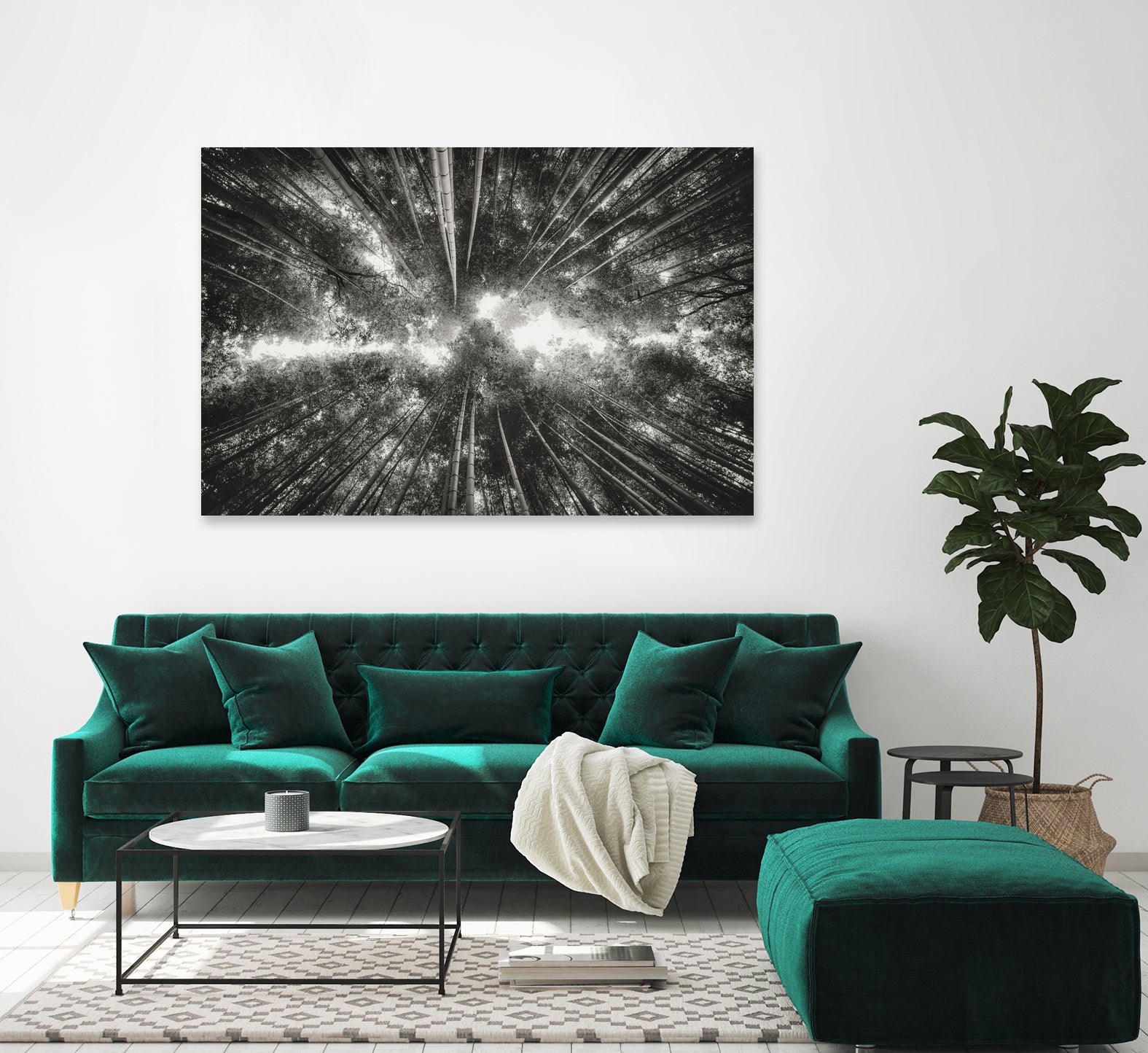 Bamboo Forest (black and white) by Pascal Deckarm on GIANT ART - black photo manipulation