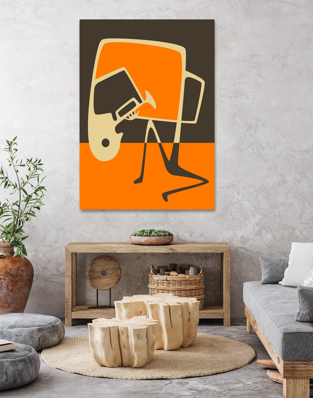 The Blues' Horn by Jazzberry Blue on GIANT ART - orange vector illustration