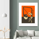 The Blues' Guitar by Jazzberry Blue on GIANT ART - red vector illustration