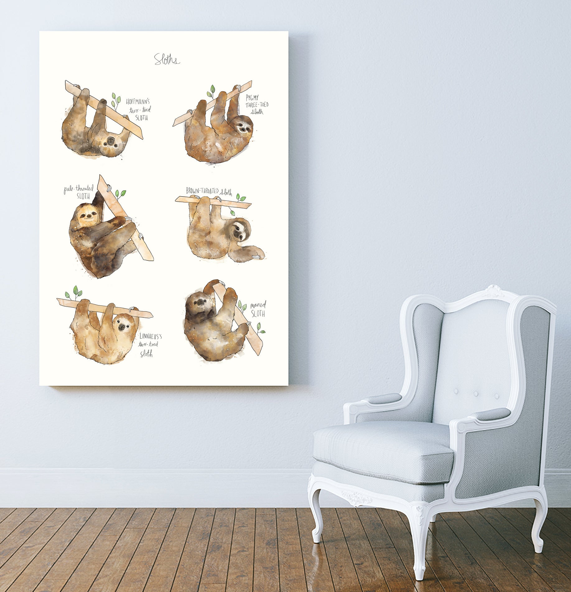 Sloths by Amy Hamilton on GIANT ART - brown mixed media