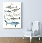 Sharks by Amy Hamilton on GIANT ART - blue mixed media