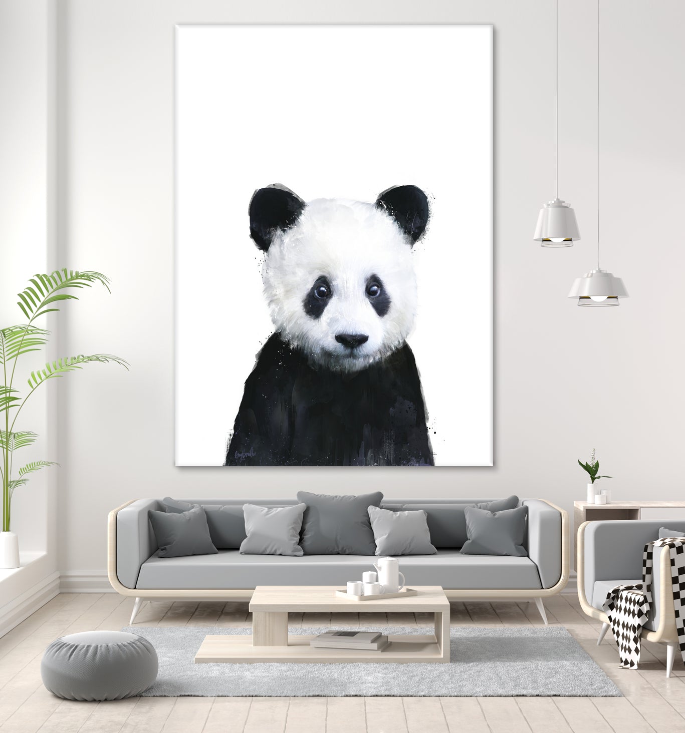 Little Panda by Amy Hamilton on GIANT ART - white digital painting