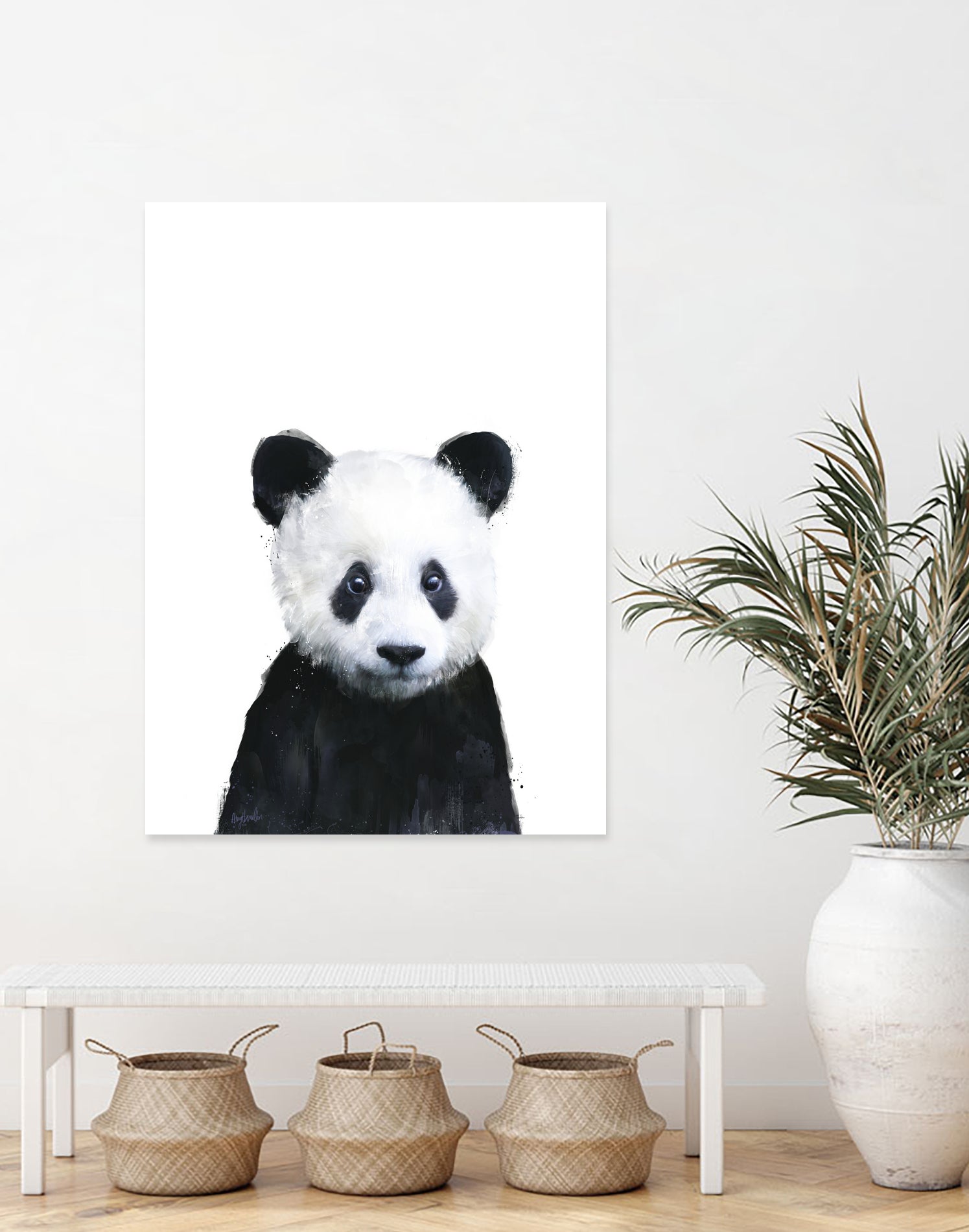 Little Panda by Amy Hamilton on GIANT ART - white digital painting