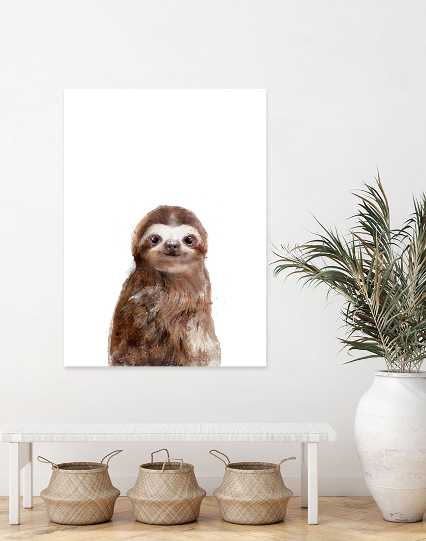 Little Sloth by Amy Hamilton on GIANT ART - brown digital painting