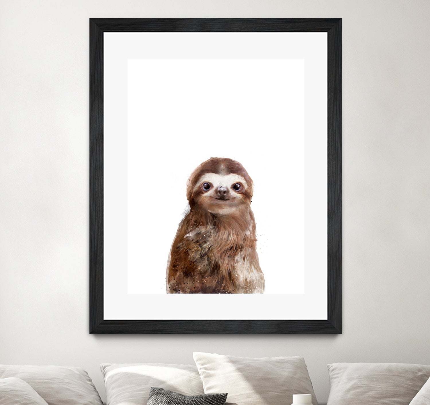 Little Sloth by Amy Hamilton on GIANT ART - brown digital painting