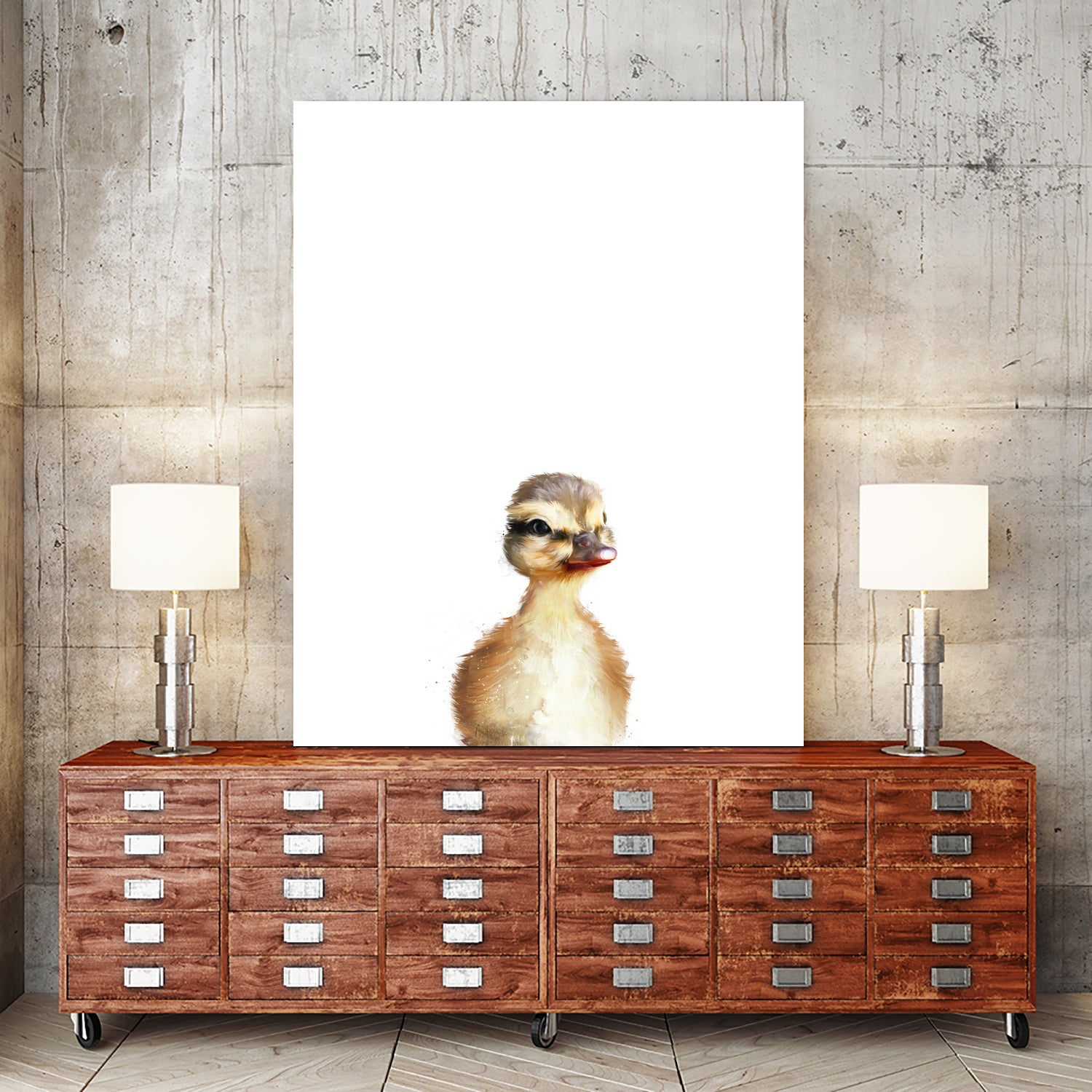Little Duck by Amy Hamilton on GIANT ART - yellow digital painting