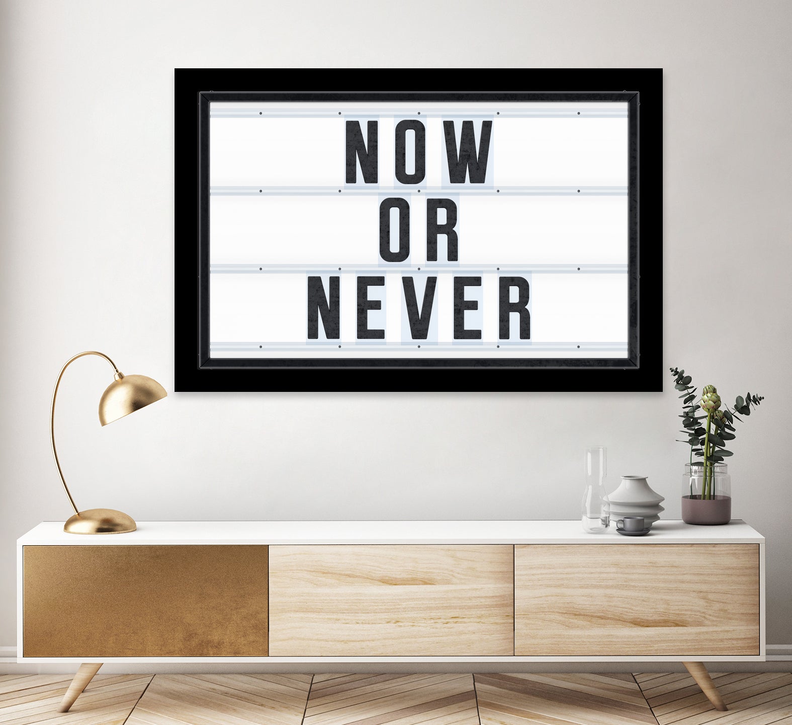 Now or Never by Art Frankenberg on GIANT ART - white typography