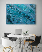 Path of Rays by L. Renee Jones on GIANT ART - blue mixed media