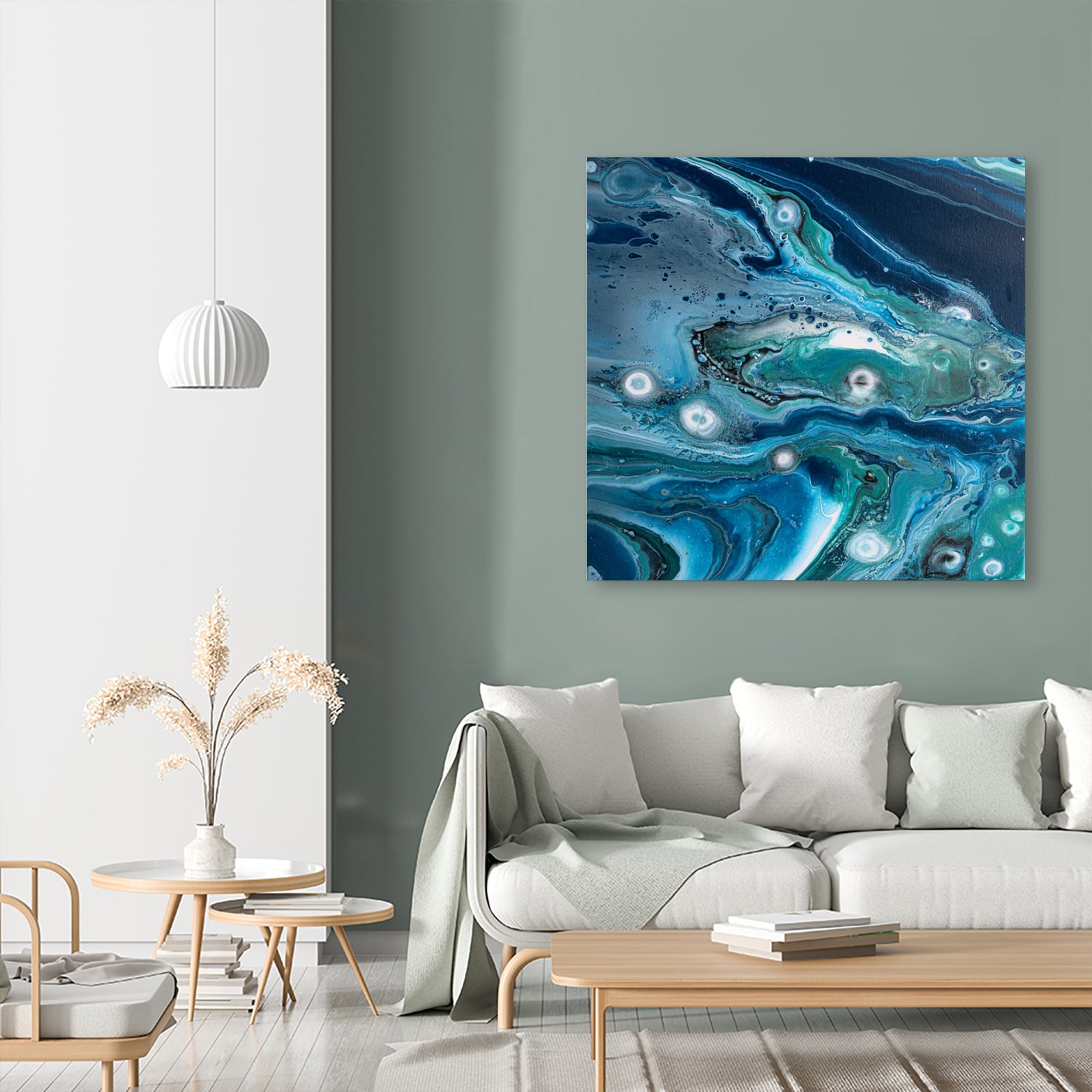 Celestial Seas by L. Renee Jones on GIANT ART - blue mixed media