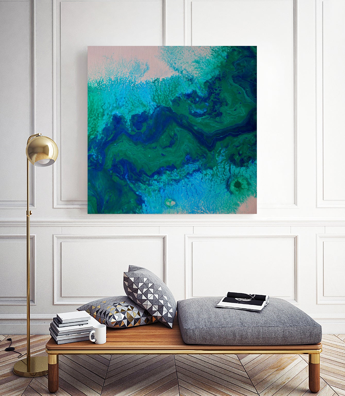 sp by L. Renee Jones on GIANT ART - blue mixed media