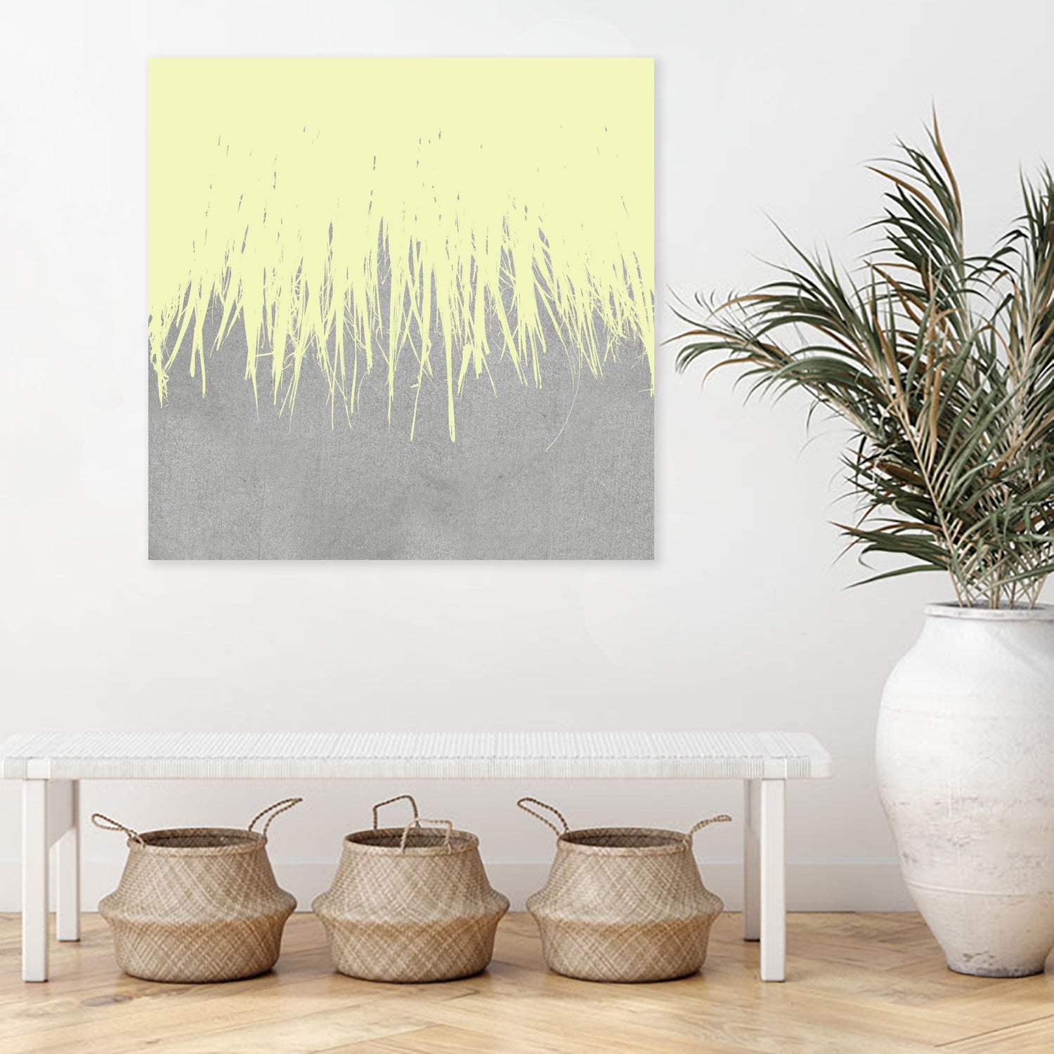 Concrete Fringe Yellow by Emeline Tate-Robertson on GIANT ART - yellow digital painting