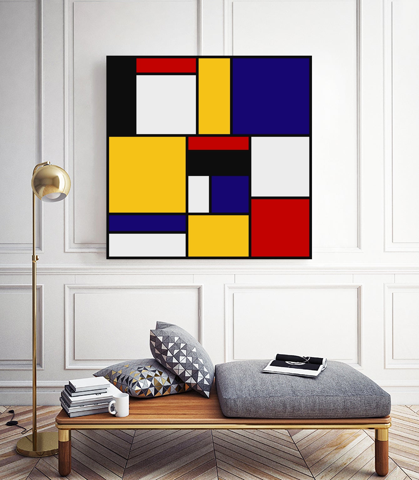 Mondrian De Stijl Art Movement by Saadana Shanmukam on GIANT ART - yellow digital drawing