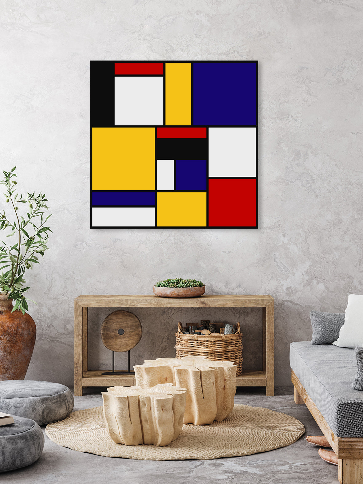 Mondrian De Stijl Art Movement by Saadana Shanmukam on GIANT ART - yellow digital drawing