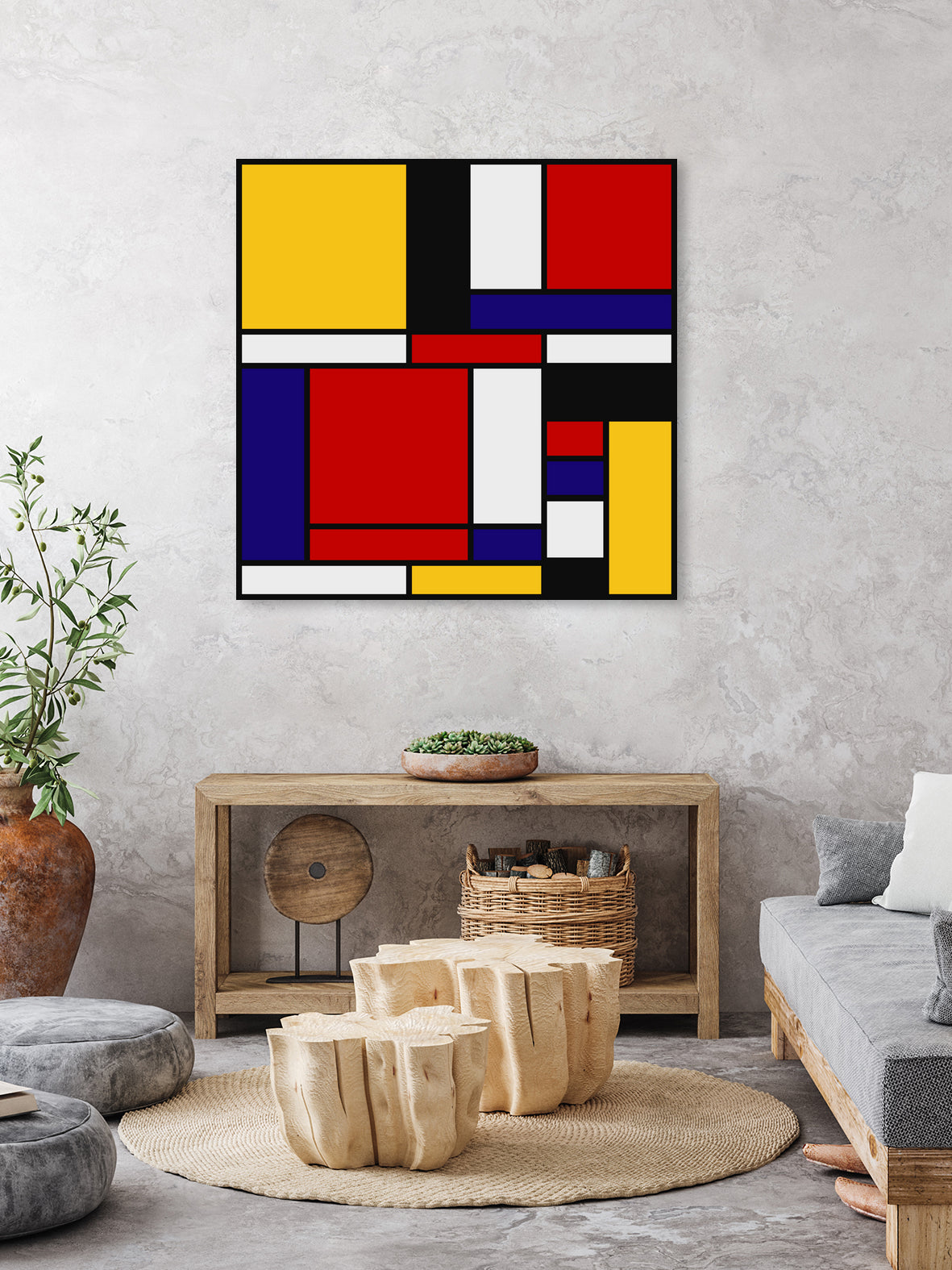 Mondrian De Stijl Art Movement by Saadana Shanmukam on GIANT ART - red digital drawing