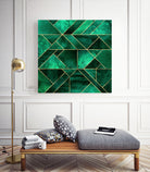 Abstract Nature - Emerald Green by Elisabeth Fredriksson on GIANT ART - green digital painting