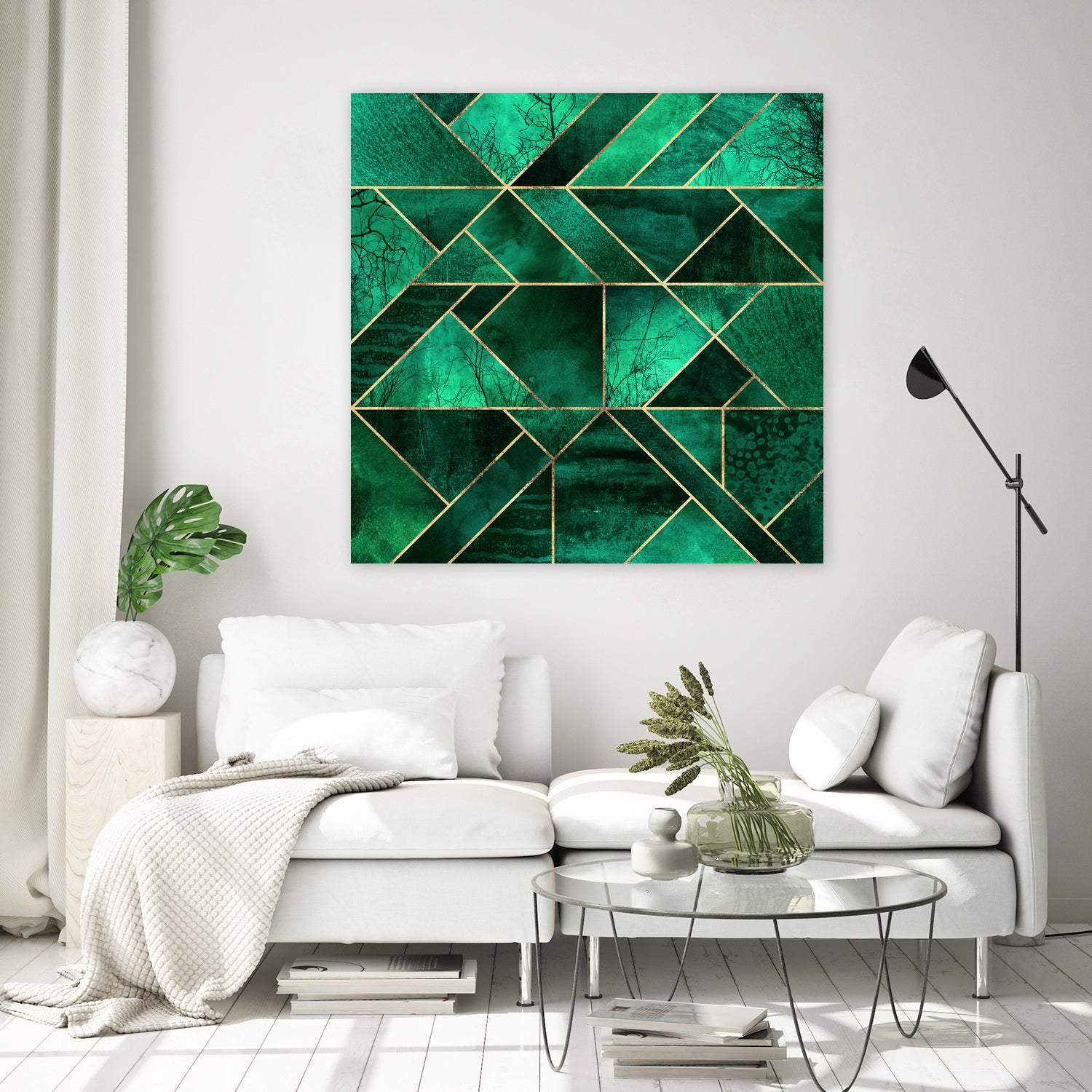 Abstract Nature - Emerald Green by Elisabeth Fredriksson on GIANT ART - green digital painting