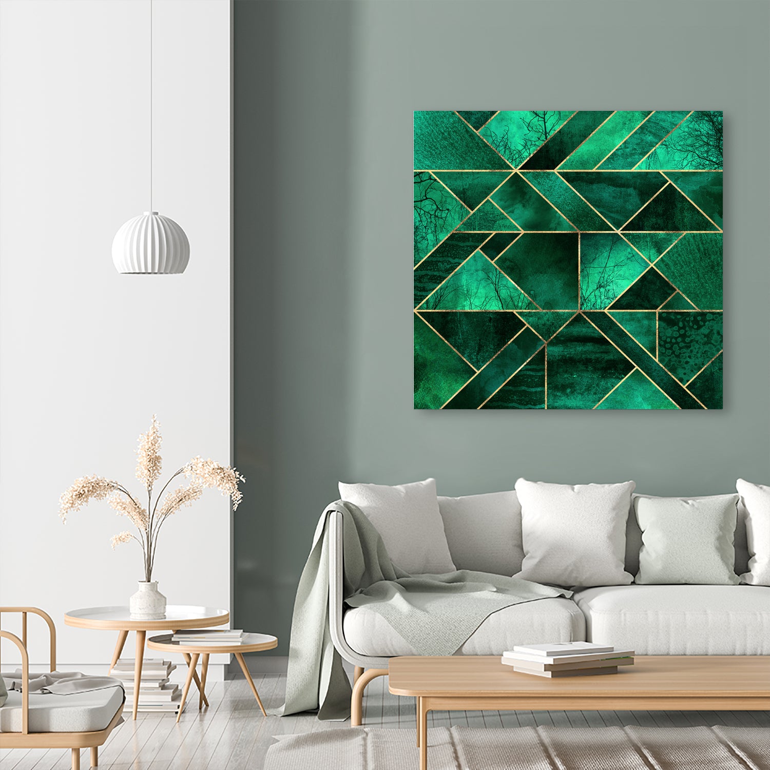 Abstract Nature - Emerald Green by Elisabeth Fredriksson on GIANT ART - green digital painting