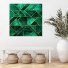 Abstract Nature - Emerald Green by Elisabeth Fredriksson on GIANT ART - green digital painting