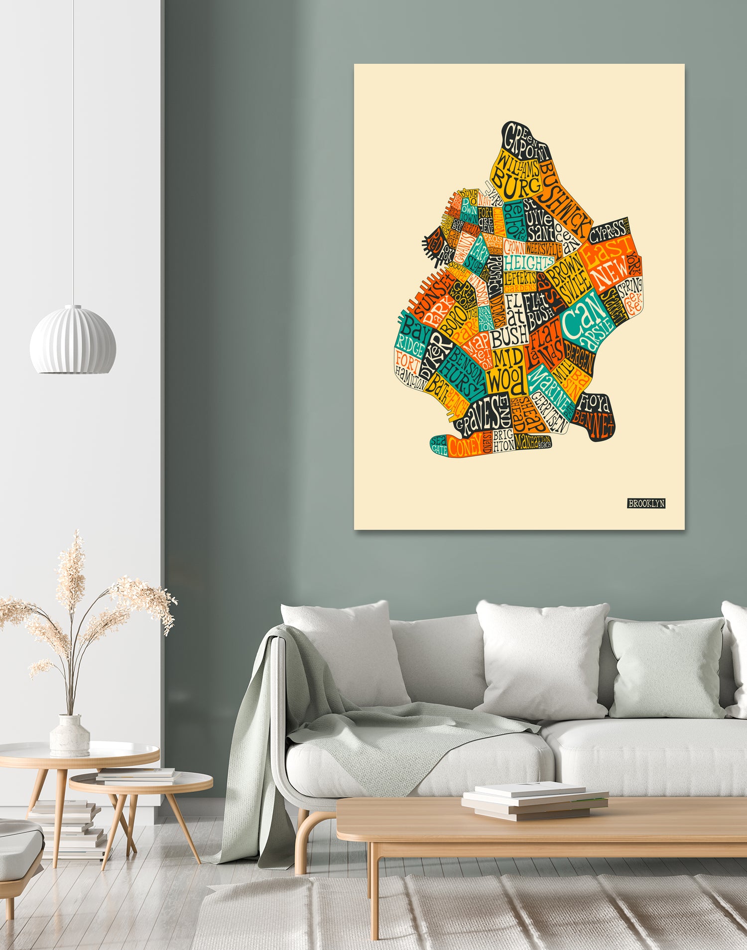 Brooklyn Neighborhoods by Jazzberry Blue on GIANT ART - white vector illustration