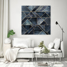 Abstract Nature - Dark Blue by Elisabeth Fredriksson on GIANT ART - blue digital painting