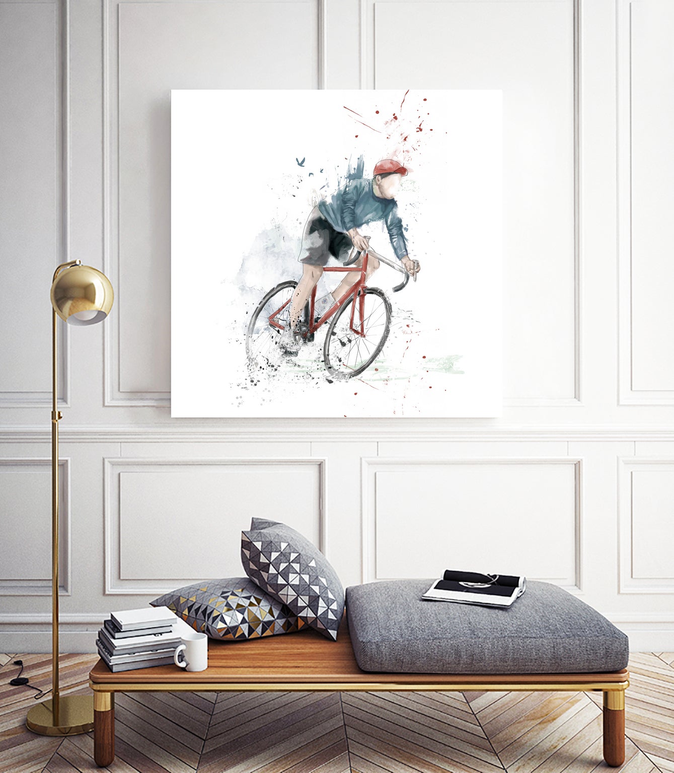 I want to ride my bicycle by Solti Balázs on GIANT ART - white mixed media