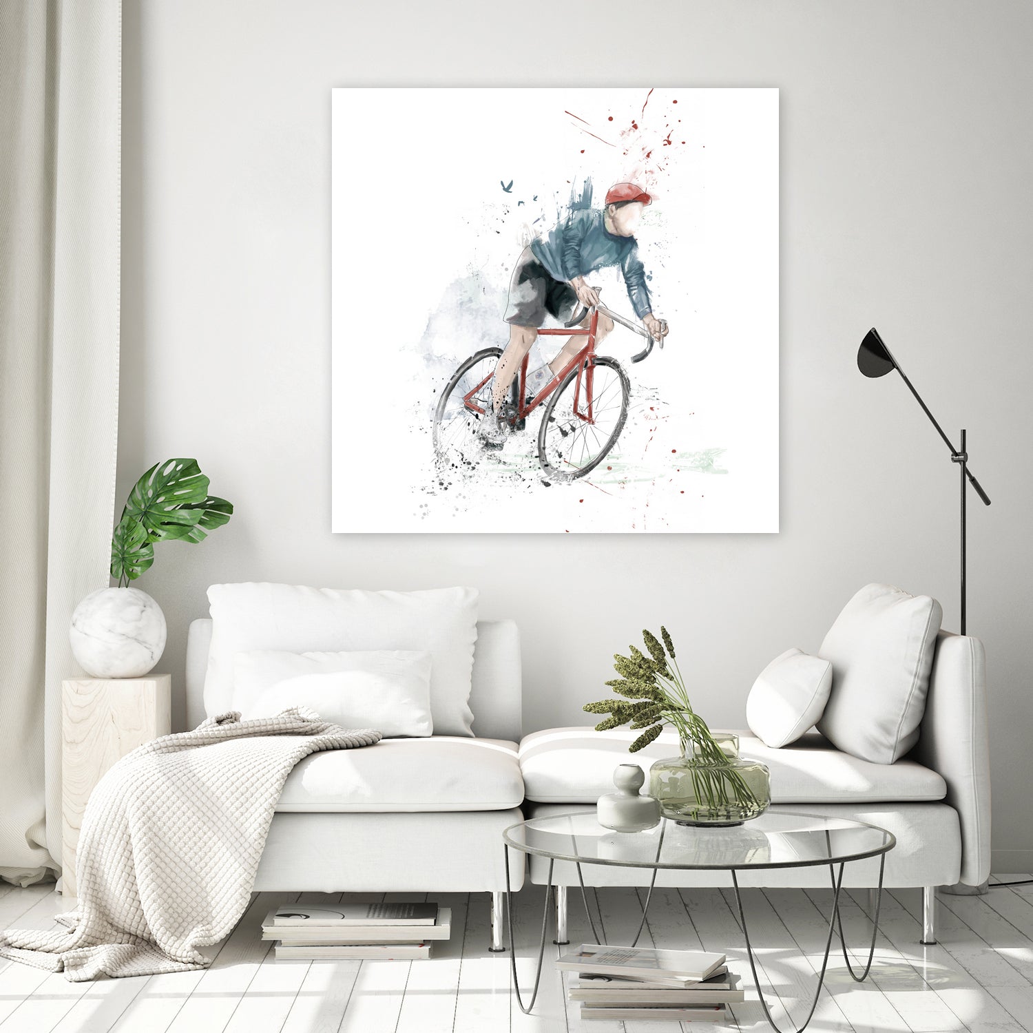 I want to ride my bicycle by Solti Balázs on GIANT ART - white mixed media