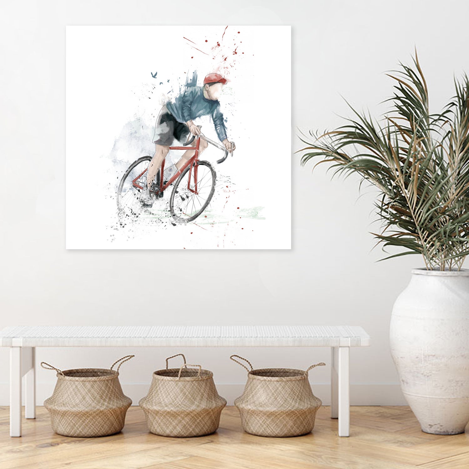 I want to ride my bicycle by Solti Balázs on GIANT ART - white mixed media