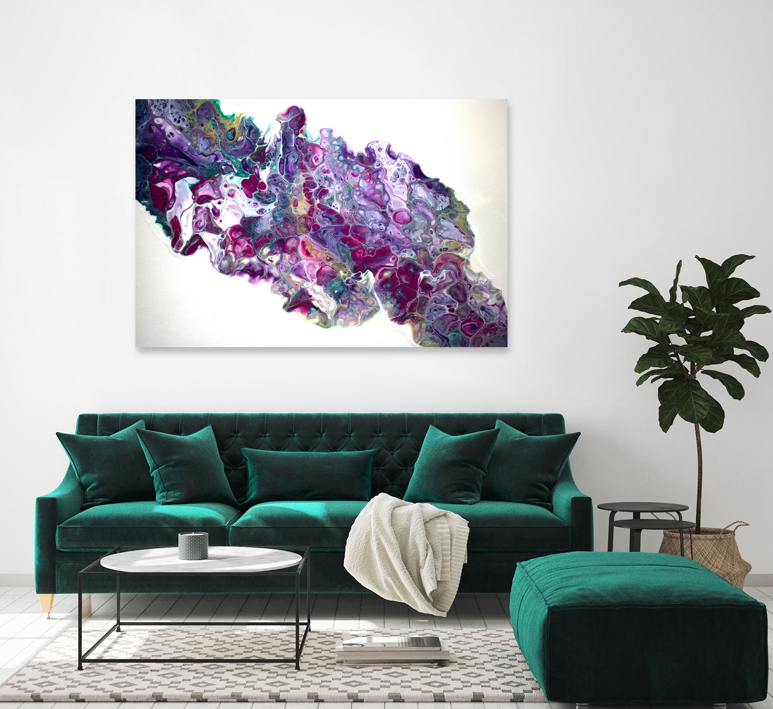 mardi gras by L. Renee Jones on GIANT ART - fuchsia mixed media