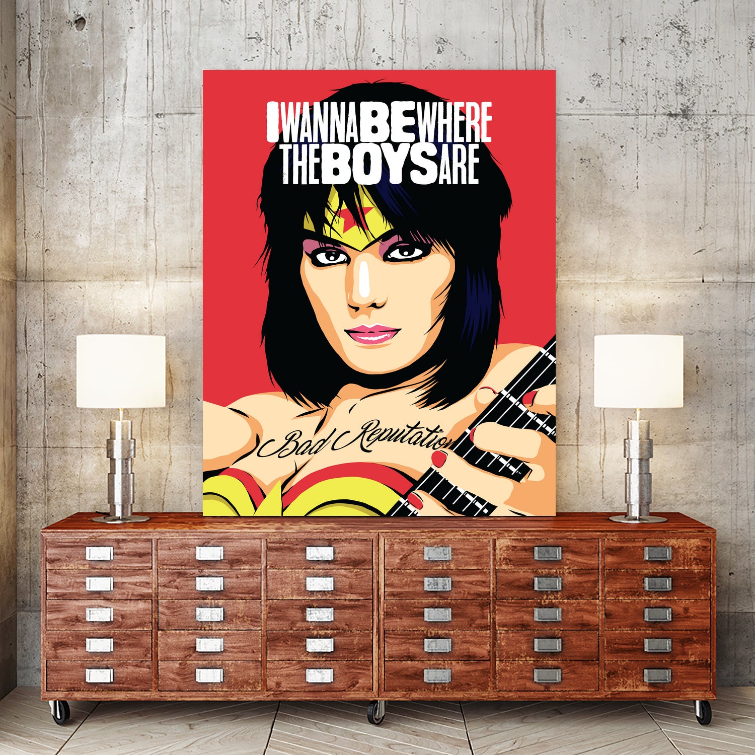 I Wanna Be Where the Boys Are by Bily Mariano da Luz on GIANT ART - red digital painting