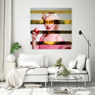 Leonardo's Gioconda + Marylin Monroe by Luigi Tarini on GIANT ART - white photo manipulation