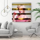 Leonardo's Gioconda + Marylin Monroe by Luigi Tarini on GIANT ART - white photo manipulation