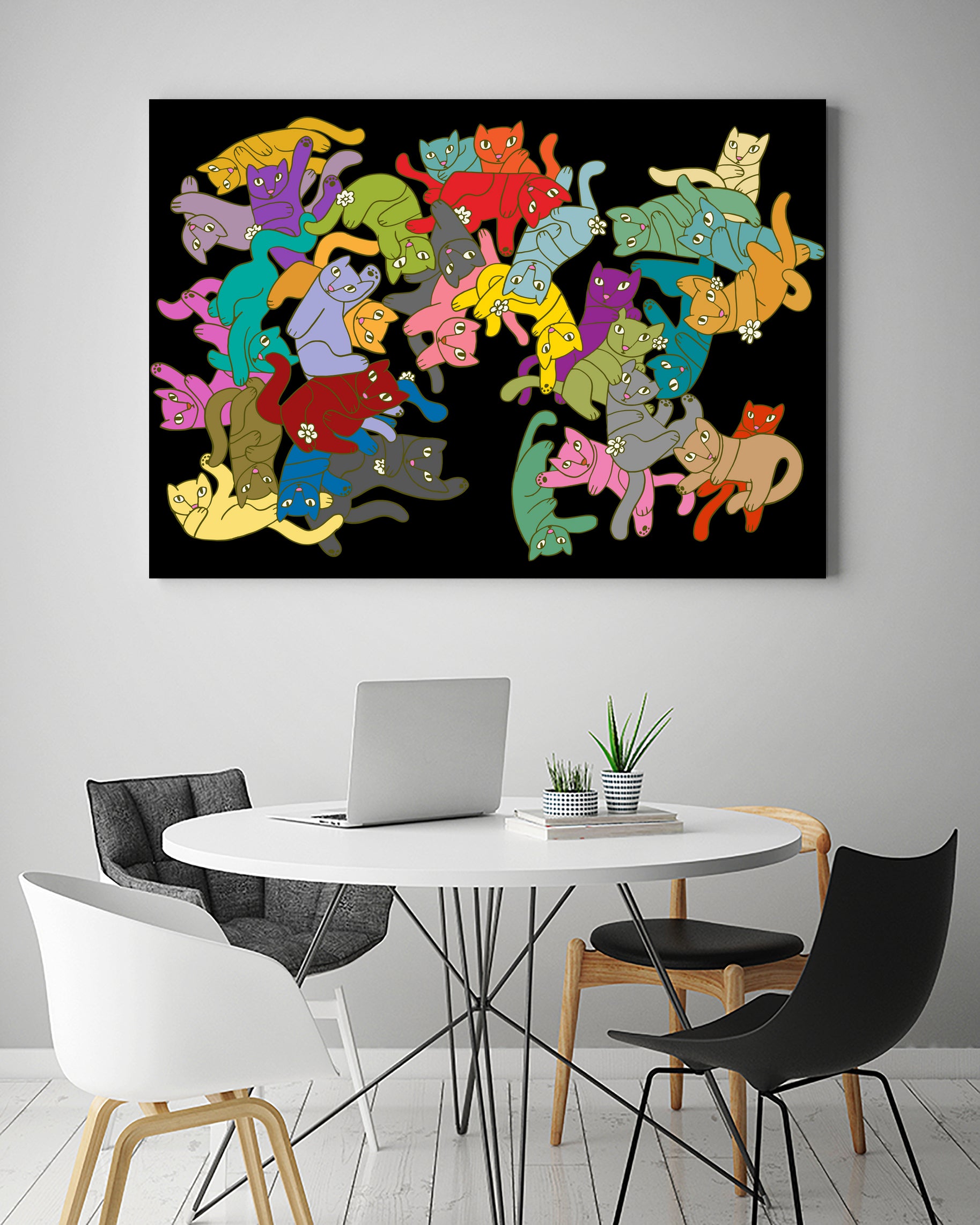 When the Dog's Away by Wendy Walters on GIANT ART - red digital painting