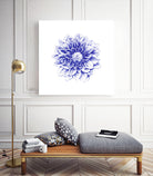 Ballpoint Blue Dahlia by Ronny Petrus Johannes Kools on GIANT ART - blue digital drawing