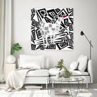 Llama In Red Sunglasses Abstract by TheArtOf Vikki on GIANT ART - black digital drawing