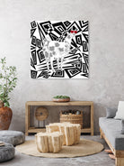 Llama In Red Sunglasses Abstract by TheArtOf Vikki on GIANT ART - black digital drawing