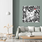 Llama In Red Sunglasses Abstract by TheArtOf Vikki on GIANT ART - black digital drawing