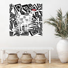 Llama In Red Sunglasses Abstract by TheArtOf Vikki on GIANT ART - black digital drawing