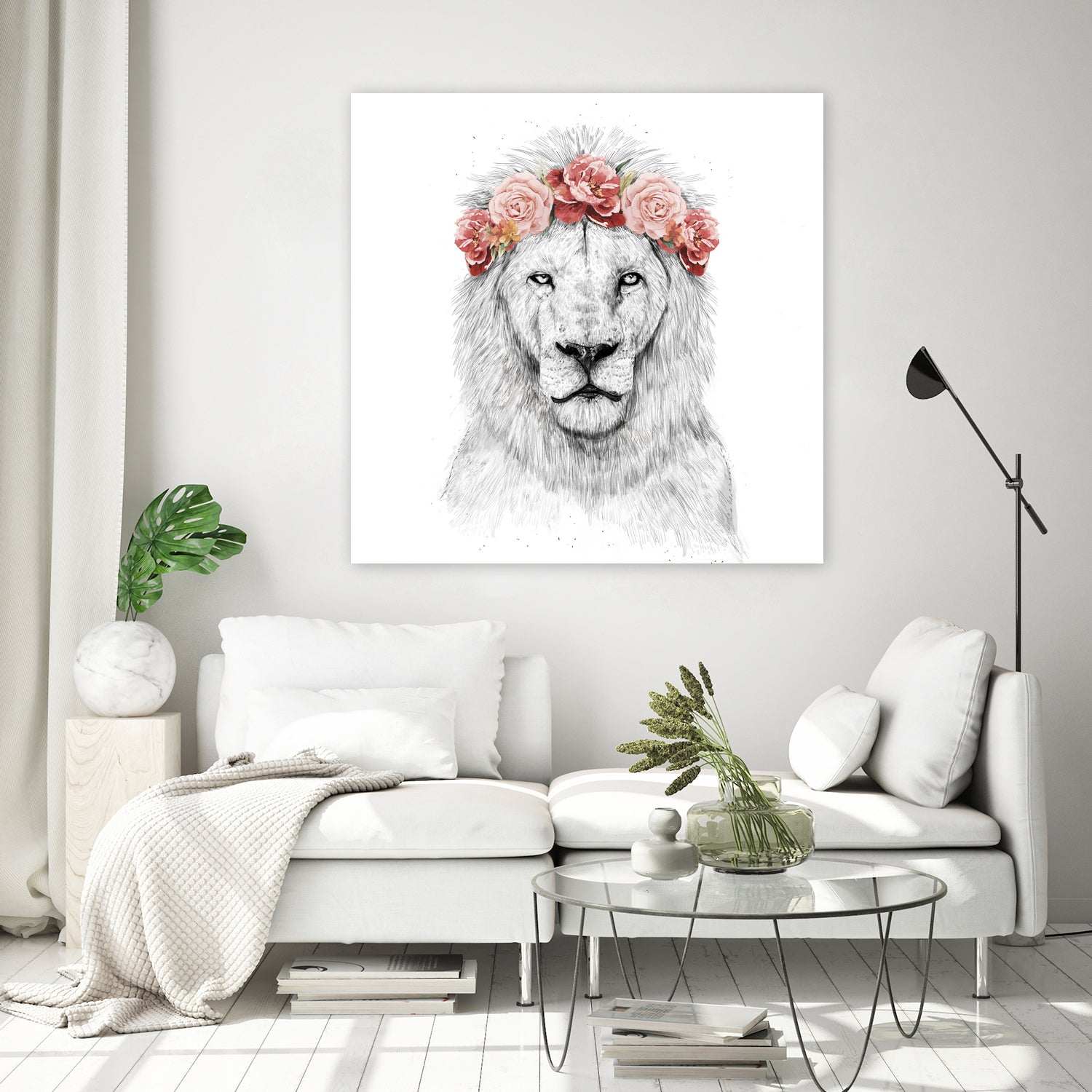 Festival lion by Solti Balázs on GIANT ART - white digital drawing