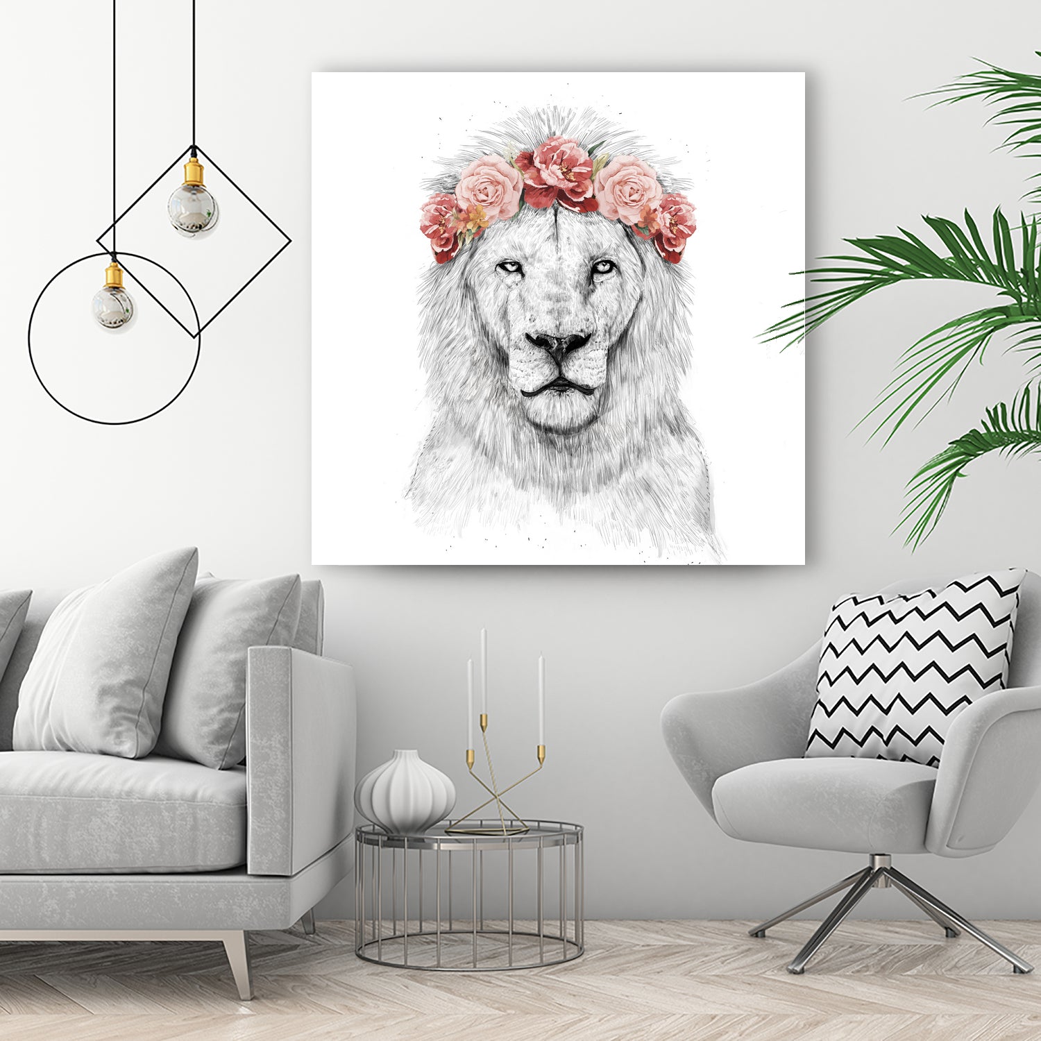 Festival lion by Solti Balázs on GIANT ART - white digital drawing