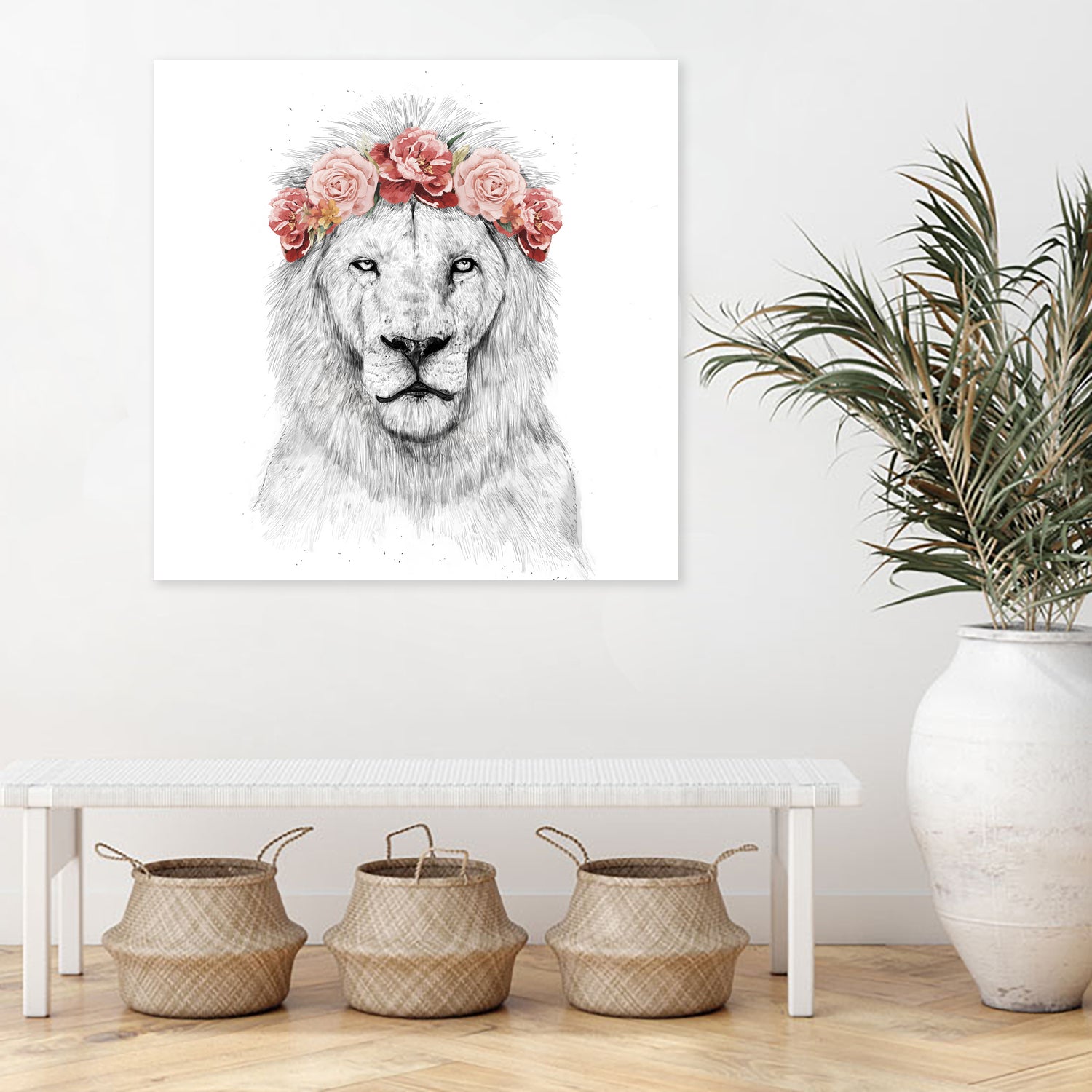 Festival lion by Solti Balázs on GIANT ART - white digital drawing