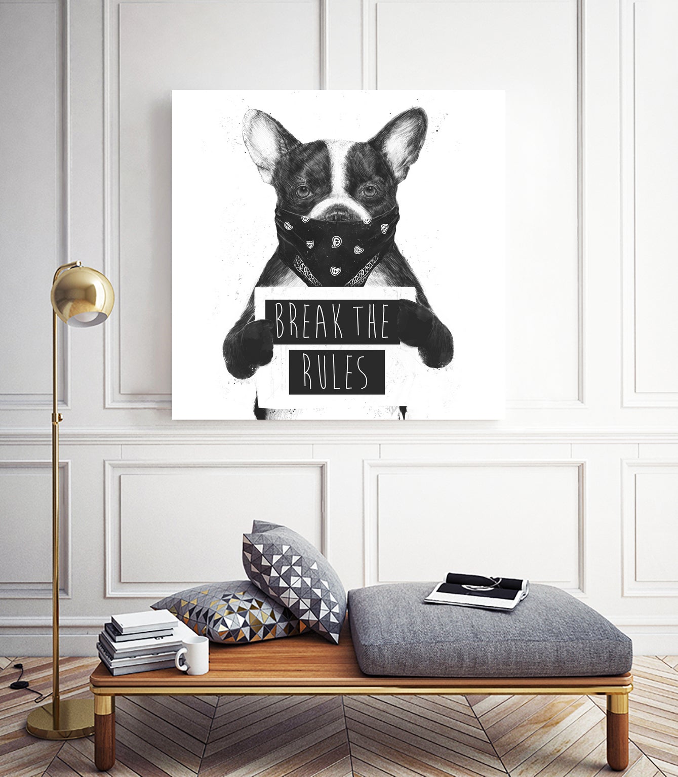 Rebel dog by Solti Balázs on GIANT ART - white digital drawing